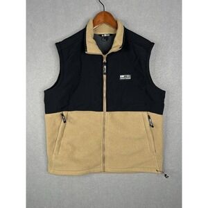 Eddie Bauer EBtek Black & Tan Sherpa Lined Vest‎ Sz Men's L